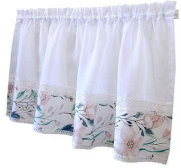 Zazdrostka kuhinjska zavjesa zavjesa MEADOW flowers DELICATED 150x40 voile čipka