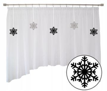 Božićna zavjesa, zimski ukras, PAHULJICE, ažur, 400x145 cm