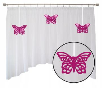 Dječja zavjesa ZA DJEVOJČICE leptirići COLORS voile prekrasna 300x145 traka