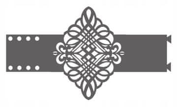 Z18 Elegantna ukrasna kopča za traku za glavu s pričvršćivanjem OPENWORK DECOR sive boje