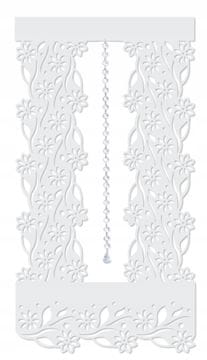 P46 SCREEN panel moderna elegantna ažurna zavjesa CVIJEĆE glamurozna 60x120 bijela