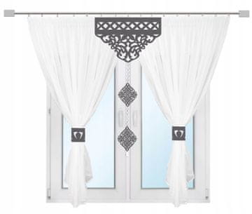 Moderna zavjesa K18 dnevni boravak/spavaća soba, lambrequin AŻUR glamur 300x150