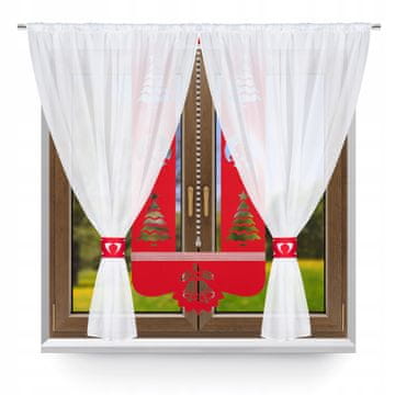 R2 Moderne zavjese BOŽIĆNI SET panel paravan Božićno drvce glamurozno 300x150
