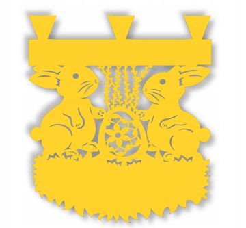 Zavjesa za kuhinju, uskršnji zeko 30x35, ažurni ukras