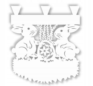 Zavjesa za kuhinju, zavjesa, uskršnji zeko 30x35, ažurni ukras