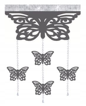 Moderna zavjesa BUTTERFLIES SCREEN s ažurnim privjescima GLAMOUR Girlanda 60x95