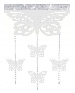 Moderna zavjesa BUTTERFLIES SCREEN s ažurnim privjescima GLAMOUR Girlanda 60x95