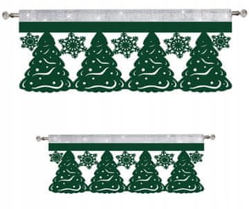 SET: lambrek, božićna drvca, pahuljice, GLAMOUR, 90x38, 60x35