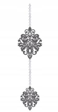 Z16 GIRLAND privjesak ukras OPENWORK dekor GLAM sivi