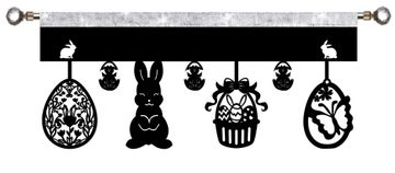 Zavjesa od lambrequina s omotnicom EASTER GLAMOUR 90x40