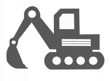 Privjesak s ažurnim ukrasom EXCAVATOR bob siva