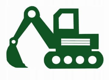 Privjesak s ažurnim ukrasom EXCAVATOR bob zelena