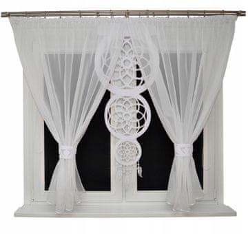 Moderna zavjesa za dnevni boravak DREAMCATCHER ažur 400x145 b