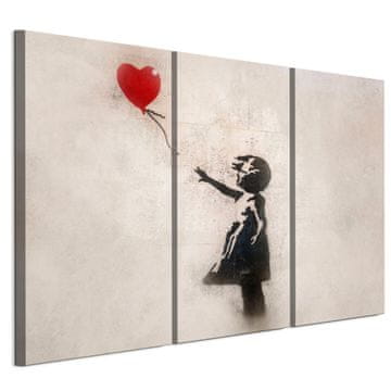 Slika na talijanskom platnu 90 x 60 cm triptih - Banksy stil - priroda Slika na talijanskom platnu 120 x 80 cm triptih - Banksy stil - priroda