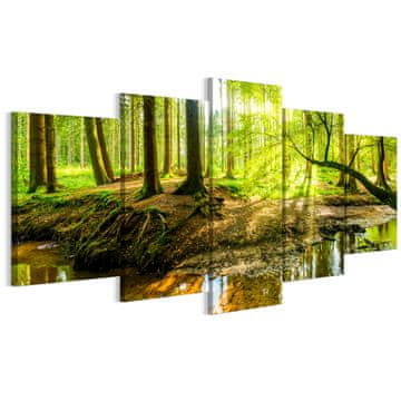 Slika na talijanskom platnu 100 x 50 cm pentaptih - eklektični stil - priroda Slika na talijanskom platnu 150 x 75 cm pentaptih - eklektični stil - priroda