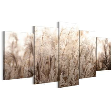 Slika na talijanskom platnu 100 x 50 cm pentaptih - boho stil - priroda Slika na talijanskom platnu 150 x 75 cm pentaptih - boho stil - priroda