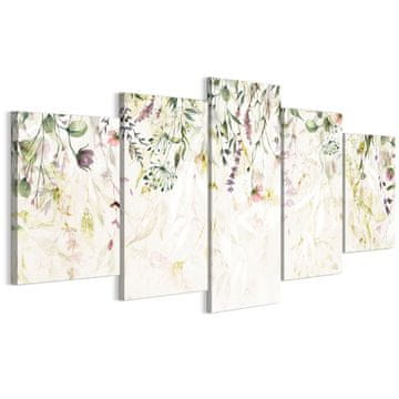 Slika na talijanskom platnu 100 x 50 cm pentaptih - moderni stil - cvijeće Slika na talijanskom platnu 200 x 100 cm pentaptih - moderni stil - cvijeće