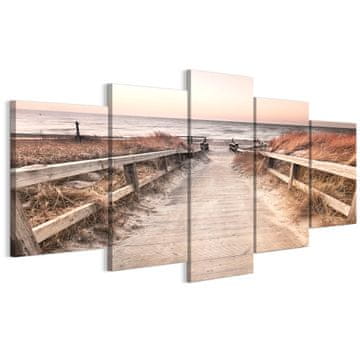 Slika na talijanskom platnu 100 x 50 cm pentaptih - skandinavski stil - priroda Slika na talijanskom platnu 150 x 75 cm pentaptih - skandinavski stil - priroda