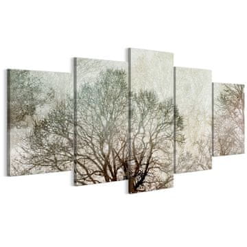 Slika na talijanskom platnu 100 x 50 cm pentaptih - modernistički stil - priroda Slika na talijanskom platnu 200 x 100 cm pentaptih - modernistički stil - priroda