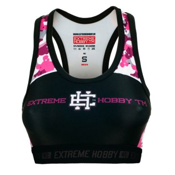 Extreme Hobby Ženski sportski top TEDDY BEAR S CRNI