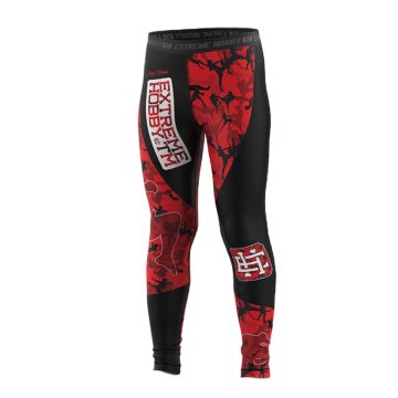 Extreme Hobby Dječje sportske tajice RED WARRIOR 116 CRNE