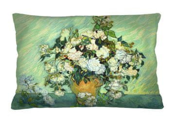 Bertoni Dekorativni jastuk s printom ruža (Van Gogh) 40×60 cm - baršun, dvostrani print, patentni zatvarač, antialergijski uložak, vrhunski proizvod
