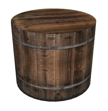 Bertoni Dekorativni puf, , uzor bačve - okrugli puf za dnevni boravak, hodnik, cilindar 40 cm, elegantan, patentni zatvarač, periv
