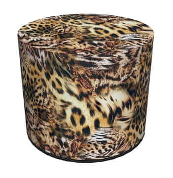 Bertoni Codura vodootporni puf za dom i vrt - Safari novi uzorak, elegantan, udoban, stabilan, patentni zatvarač, 40 cm,