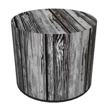 Bertoni Dekorativni puf, , print Fiord - okrugli puf za dnevni boravak, hodnik, cilindar 40 cm, elegantan, patentni zatvarač, periv