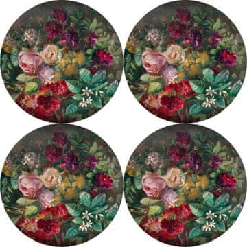 Bertoni Set od 4 okrugla podmetača za stol 4D 33 cm - BOUQUET | Ekološki filc, HD print, pranje 40 °C,