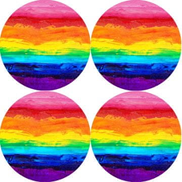 Bertoni Set od 4 okrugla podmetača za stol 4D 33 cm - COLORFULL | Ekološki filc, HD print, pranje 40 °C,