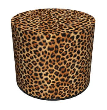 Bertoni Codura vodootporni puf za dom i vrt - leopard uzorak, elegantan, udoban, stabilan, patentni zatvarač, 40 cm,