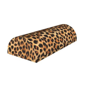 Bertoni Jastuk s polu-podupiračem Leopard print 10x40 cm - ergonomski, s memorijskom pjenom, za potporu leđa, vrata i dekoltea, dekorativni -