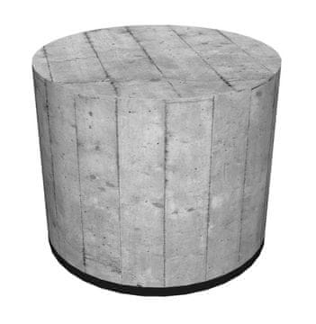 Bertoni Dekorativni puf, , Jednobojni print - okrugli puf za dnevni boravak, hodnik, cilindar 40 cm, elegantan, patentni zatvarač, periv