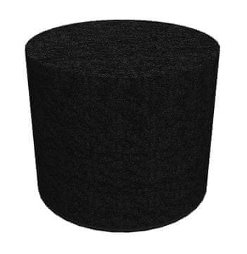 Bertoni Dekorativni puf, , Noir print - okrugli puf za dnevni boravak, hodnik, cilindar 40 cm, elegantan, patentni zatvarač, periv