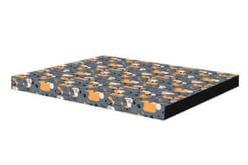 Bertoni Madrac za pseći krevet XL 80×55×5 cm - pjena, vodootporna navlaka, print "Sivi psi",