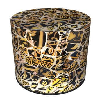 Bertoni Codura vodootporni puf za dom i vrt - uzorak Galicije, elegantan, udoban, stabilan, patentni zatvarač, 40 cm,