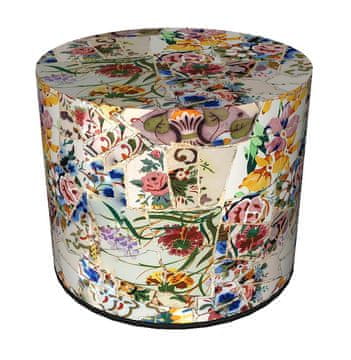 Bertoni Codura vodootporni puf za dom i vrt - uzorak Alicante, elegantan, udoban, stabilan, patentni zatvarač, 40 cm,