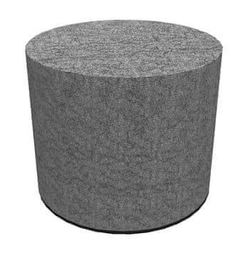 Bertoni Dekorativni puf, , sivi print - okrugli puf za dnevni boravak, hodnik, cilindar 40 cm, elegantan, patentni zatvarač, periv