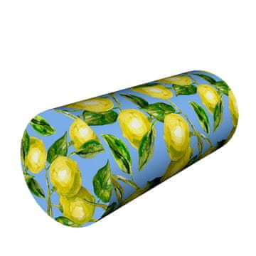Bertoni Jastuk za rehabilitaciju Lemons s valjkom Ø15x40 cm - baršun, memorijska pjena, za potporu vrata i leđa,