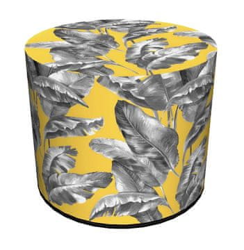 Bertoni Codura vodootporni puf za dom i vrt - uzorak bananerije, elegantan, udoban, stabilan, patentni zatvarač, 40 cm,