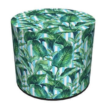 Bertoni Codura vodootporni puf za dom i vrt - prugasti uzorak dlana, elegantan, udoban, stabilan, patentni zatvarač, 40 cm,