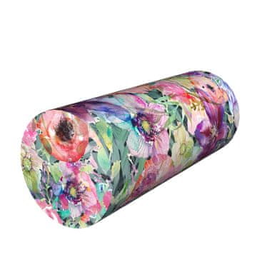 Bertoni Jastuk za rehabilitaciju Flora s valjkom Ø15x40 cm - baršun, memorijska pjena, za potporu vrata i leđa,