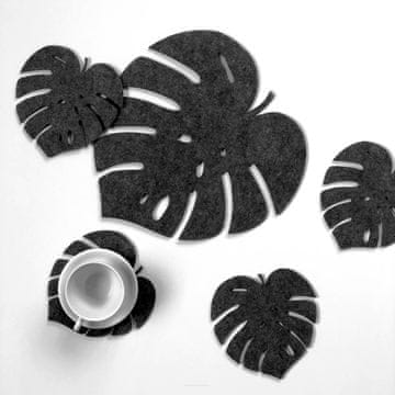 Set podmetača 1+4 - Monstera antracit