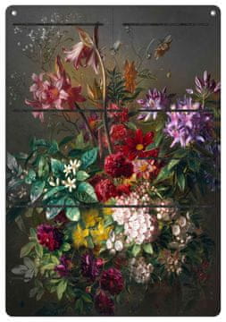 Bertoni Bouquet filcani zidni organizator 45×65 cm - antracit, 8 džepova, HD print, dekorativan i praktičan