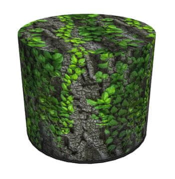 Bertoni Vodootporni Codura puf za dom i vrt - uzorak puzavice, elegantan, udoban, stabilan, patentni zatvarač, 40 cm,