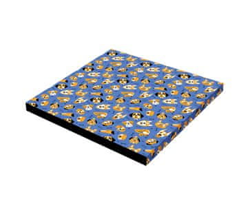 Krevet - Madrac SQUAR Plavi Psi 60x60x5 cm