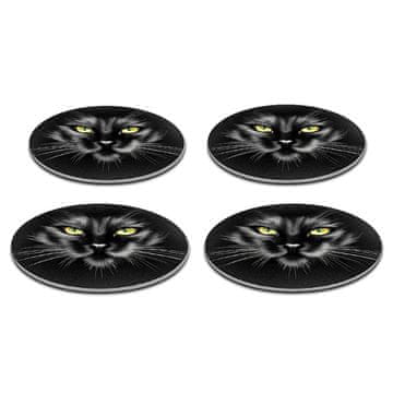 Bertoni Set od 4 okrugla podmetača 33 cm - debeli filc 4 mm, otporan na toplinu, ukrasni, uzorak Nero -