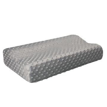 Ortopedski, ergonomski, profilirani jastuk od memorijske pjene za spavanje 30x50 cm - Deco Gray