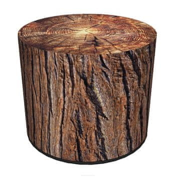 Bertoni Baršunasti puf, , uzorak akacije - okrugli ukrasni puf, za dnevni boravak, cilindar 40 cm, elegantan, patentni zatvarač